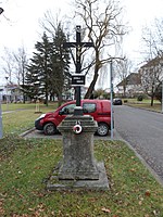 Kříž na křižovatce Jiráskovy a Tylovy ulice v Třeboni | Kapličky Třeboňsko | MAS Třeboňsko