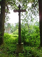 Kříž v lesíku u Koštěnického potoka | Kapličky Třeboňsko | MAS Třeboňsko