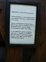 Kaplička sv. Jana Nepomuckého | Kapličky Třeboňsko | MAS Třeboňsko