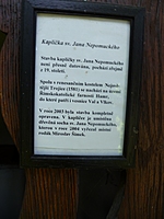 Kaplička sv. Jana Nepomuckého | Kapličky Třeboňsko | MAS Třeboňsko Kaplička sv. Jana Nepomuckého | Kapličky Třeboňsko | MAS Třeboňsko