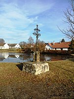 Kříž na návsi, Žíteč | Kapličky Třeboňsko | MAS Třeboňsko